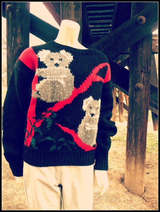 VINTAGE 100% WOOL JOS. A BANKS KOALA PRINT JUMPER/SWEATER MED. .. At our EBAY store - $39.99