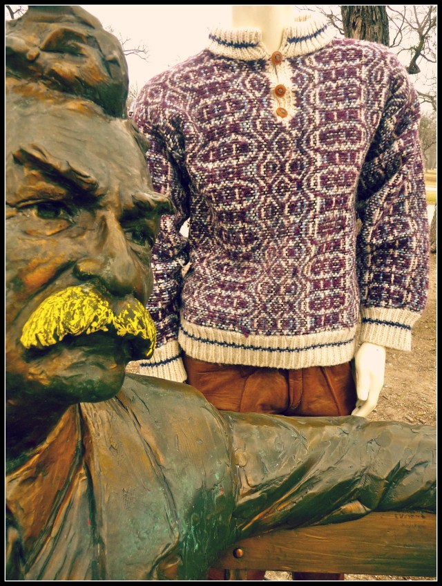 men's Large 100% Sheep Wool hand made in Ecuador sweater.  Lula B's East-  $30