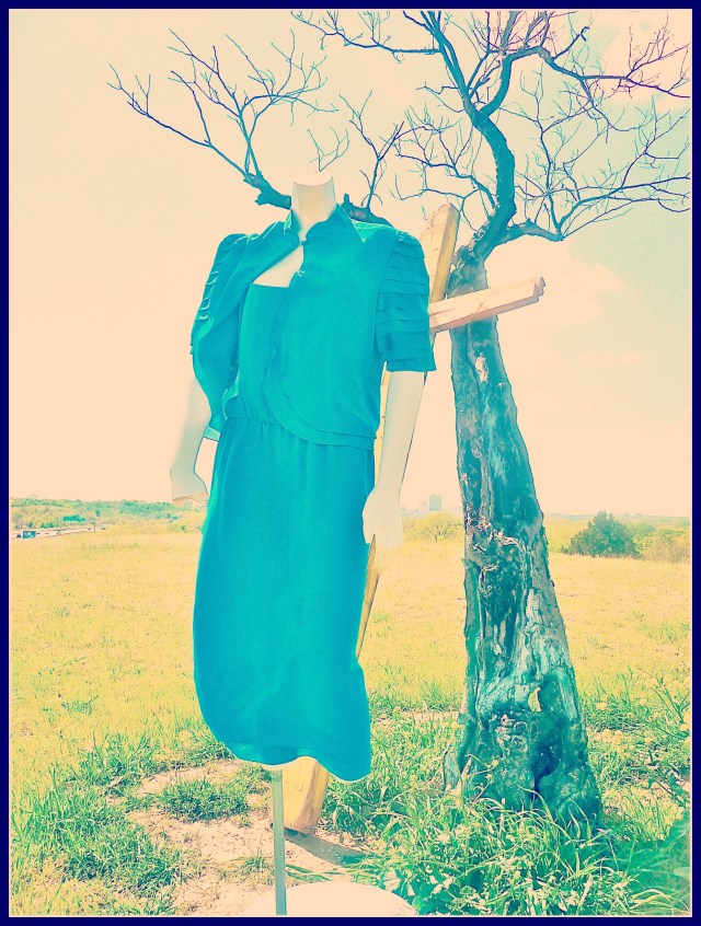 7o's Polyester Spaghetti Strap Dress and Bolero available @ Lula B's East.